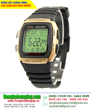 Casio W-96H-9AV; Đồng hồ điện tử Pin 10Năm Casio W-96H-9AV |HẾT HÀNG 